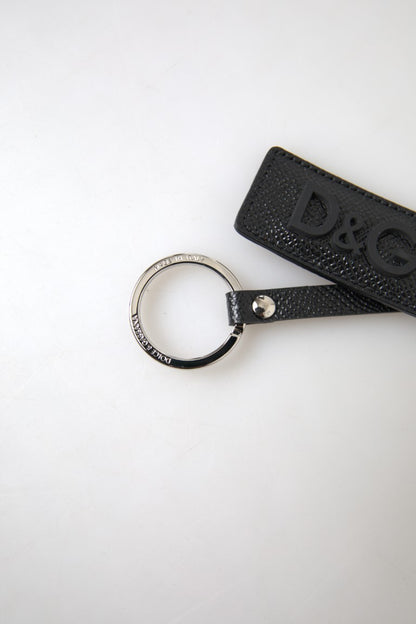 Елегантний чорний шкіряний брелок Dolce &amp; Gabbana