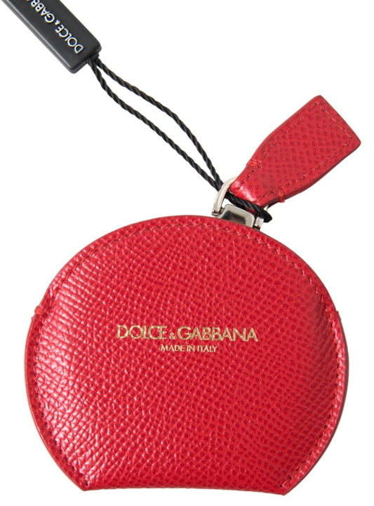 Елегантний червоний шкіряний тримач для дзеркал Dolce &amp; Gabbana