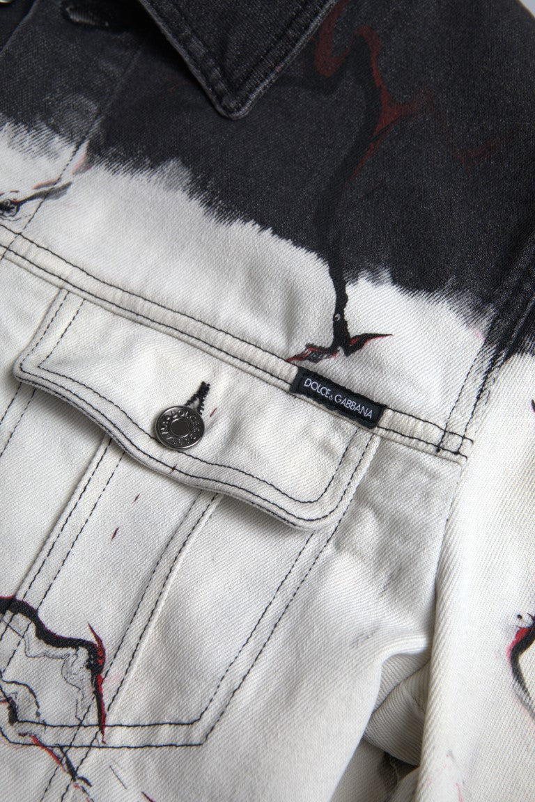 Багатоколірна бавовняна джинсова куртка Dolce &amp; Gabbana