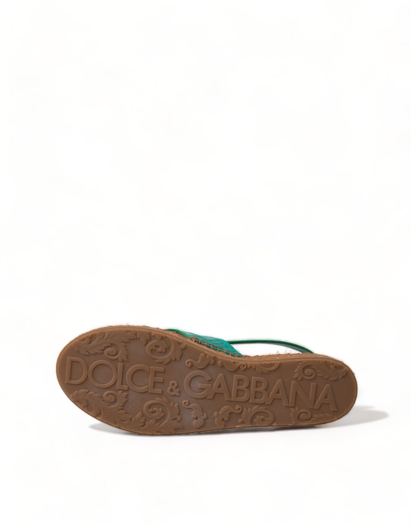 Елегантні зелені босоніжки на платформі з еспадрільями Dolce &amp; Gabbana