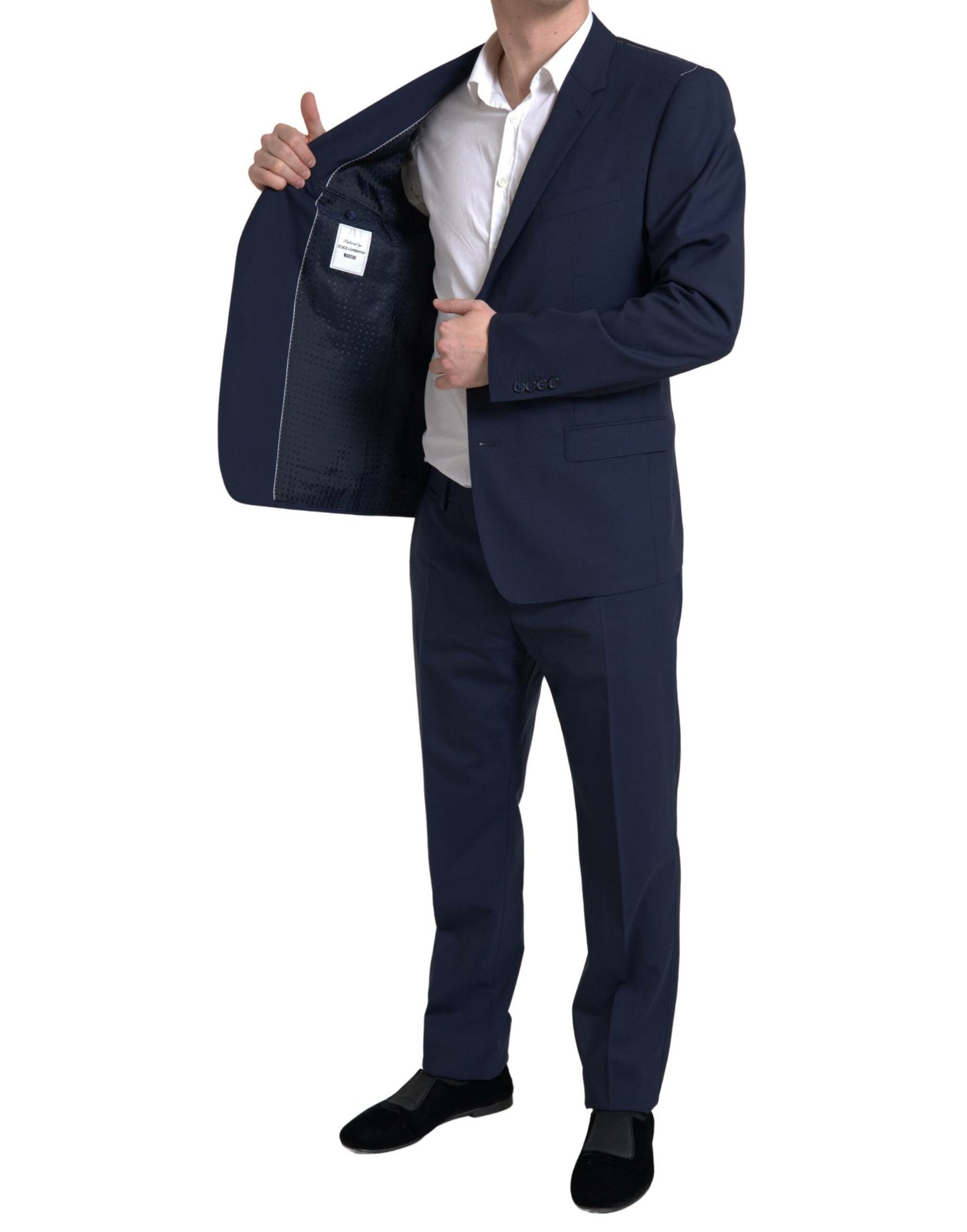 Елегантний костюм-двійка Dolce &amp; Gabbana Blue Martini Slim Fit