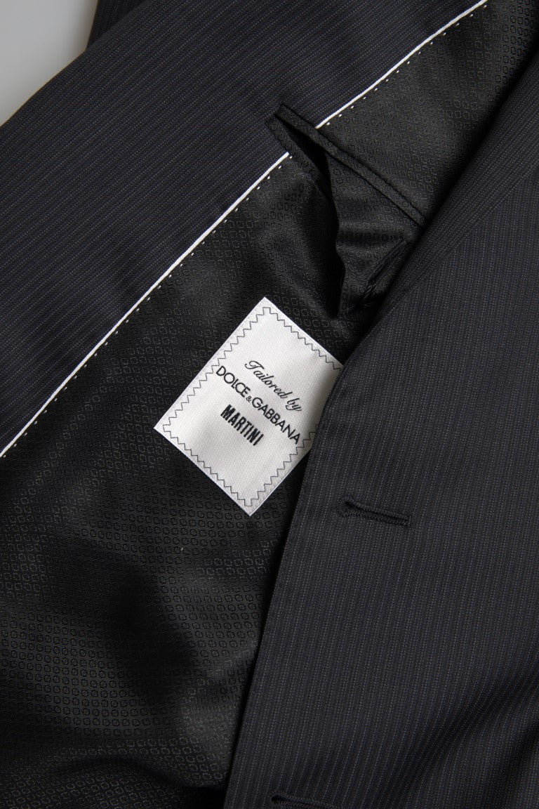 Елегантний чорний приталений костюм із двох частин Dolce &amp; Gabbana