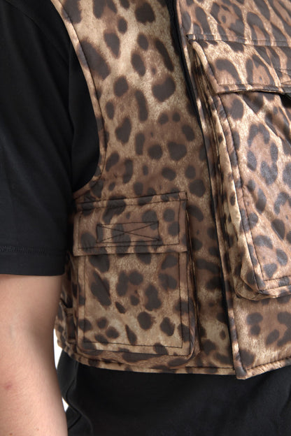 Ексклюзивний спортивний одяг Dolce &amp; Gabbana Silk Leopard Vest