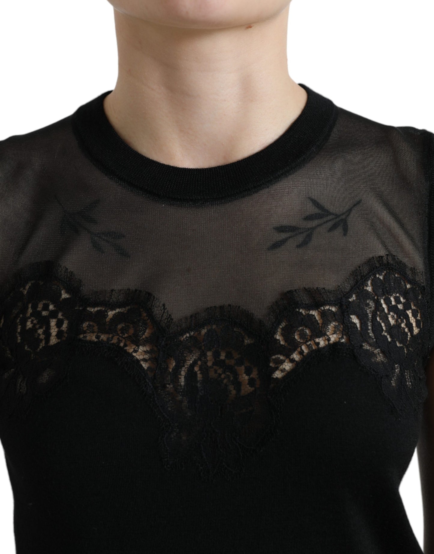 Елегантна безрукавка з мереживною обробкою Dolce &amp; Gabbana