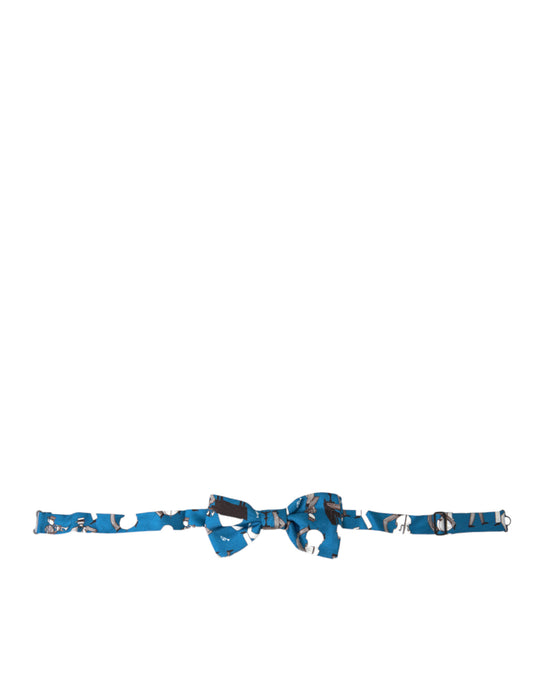 Dolce &amp; Gabbana Elegant Silk Blue Jazz Club Tie
