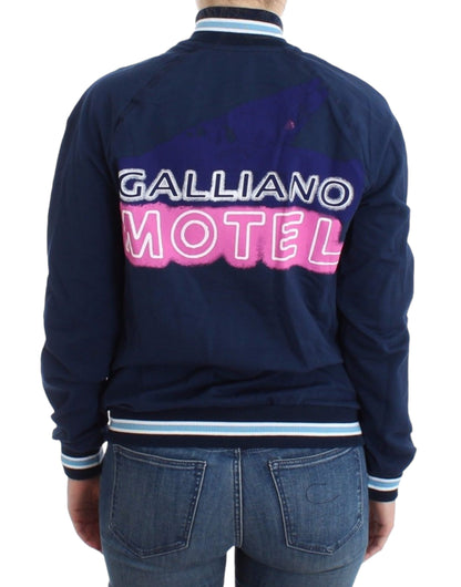 Стильний синій кардиган на блискавці John Galliano з логотипом