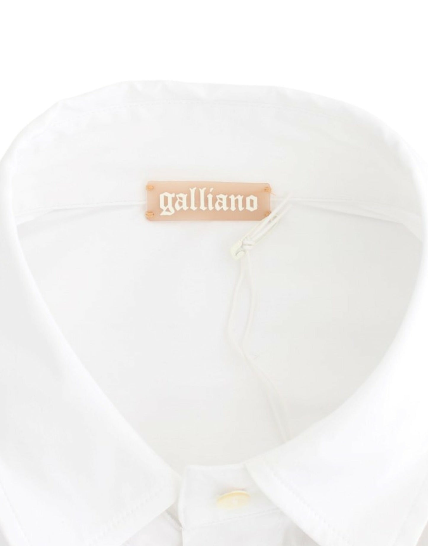 John Galliano Шикарна біла блуза з коротким рукавом зі суміші бавовни