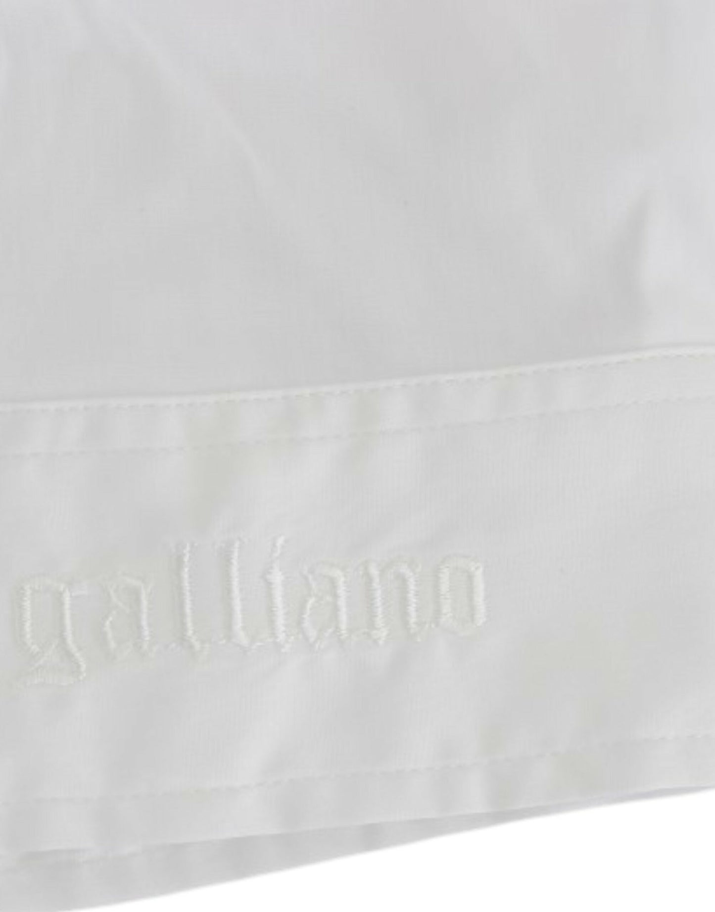 John Galliano Шикарна біла блуза з коротким рукавом зі суміші бавовни