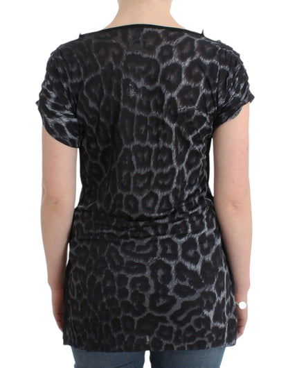 Модальний топ Cavalli Sultry Leopard з V-вирізом
