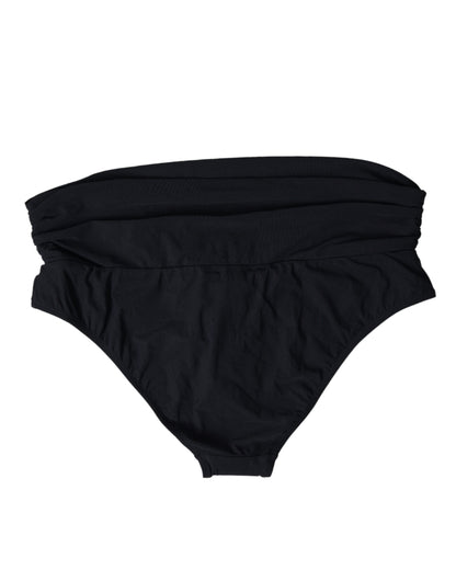Dolce &amp; Gabbana Elegant Black Bikini Bottom - неперевершена пляжна елегантність
