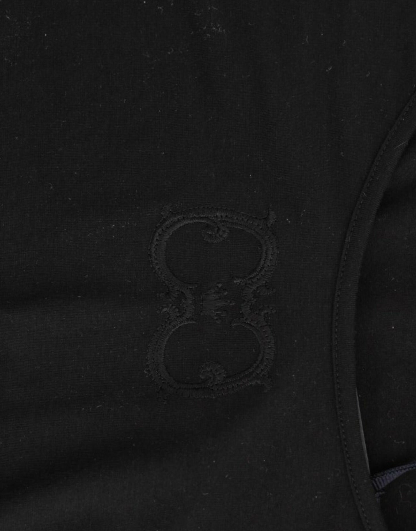 Чорний топ Cavalli Elegant Cap Sleeve