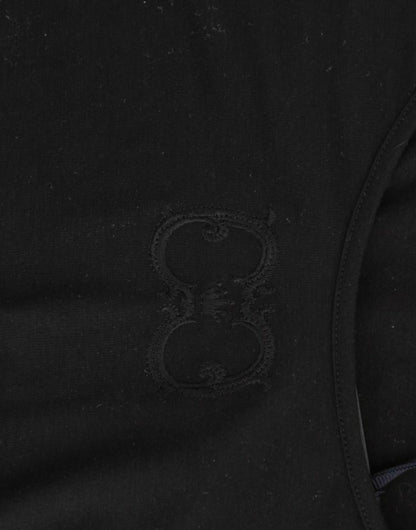 Чорний топ Cavalli Elegant Cap Sleeve