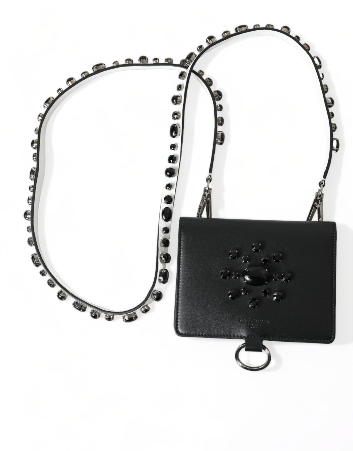 Елегантний шкіряний гаманець Dolce &amp; Gabbana Crystal Card Holder
