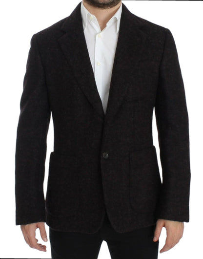 Піджак Dolce &amp; Gabbana Bordeaux Alpaga на двох ґудзиках