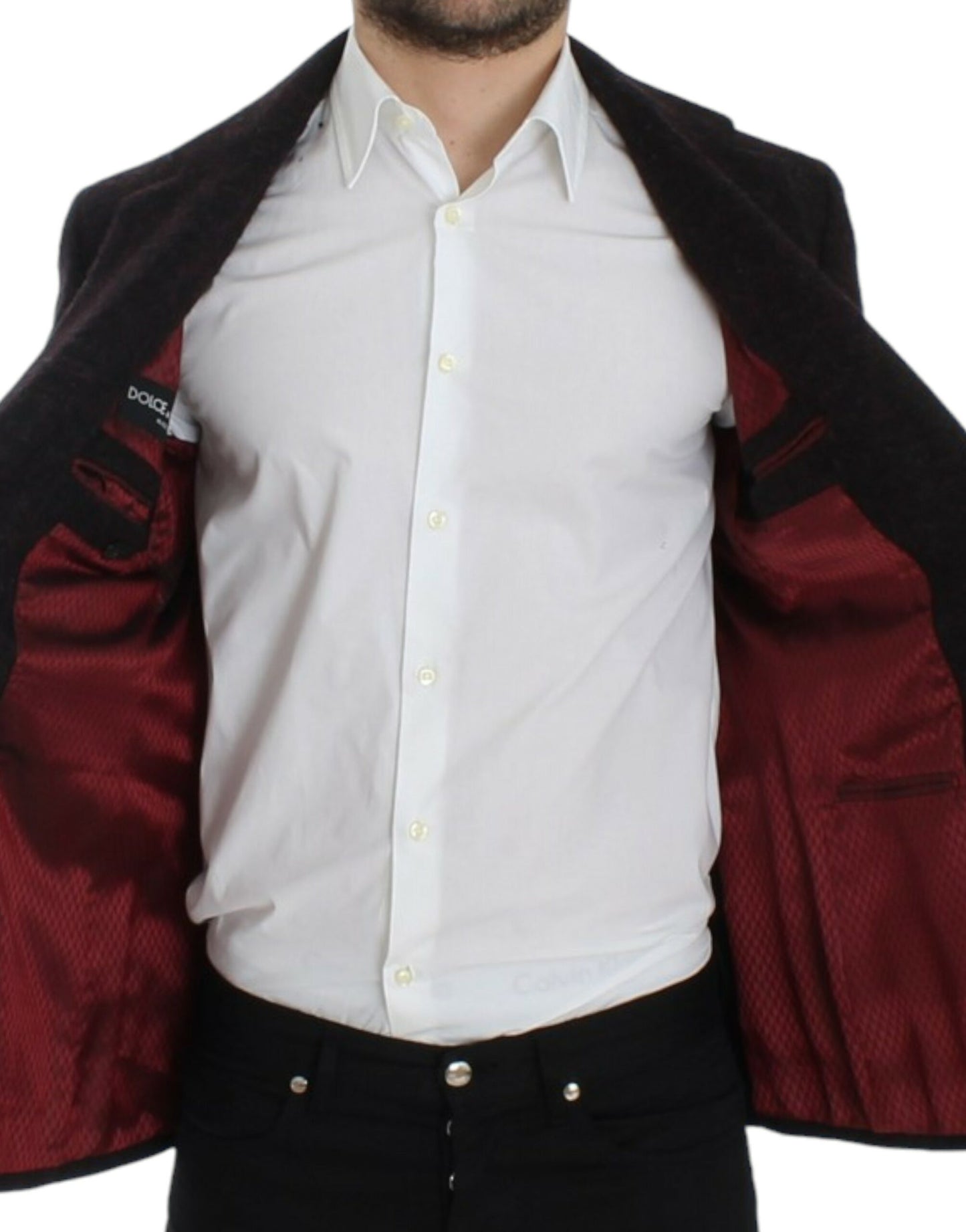 Піджак Dolce &amp; Gabbana Bordeaux Alpaga на двох ґудзиках