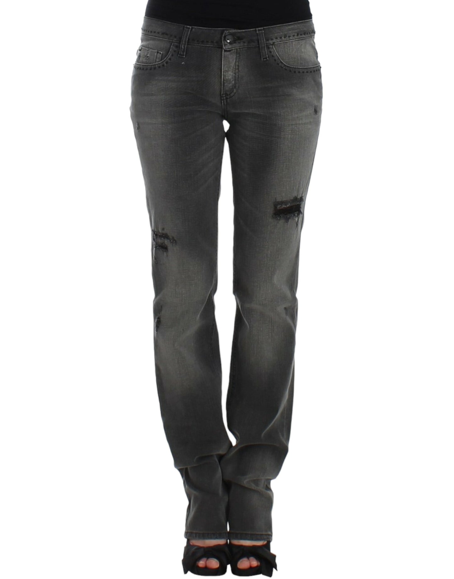 Костюм National Chic Grey Straight Leg Denim Delight