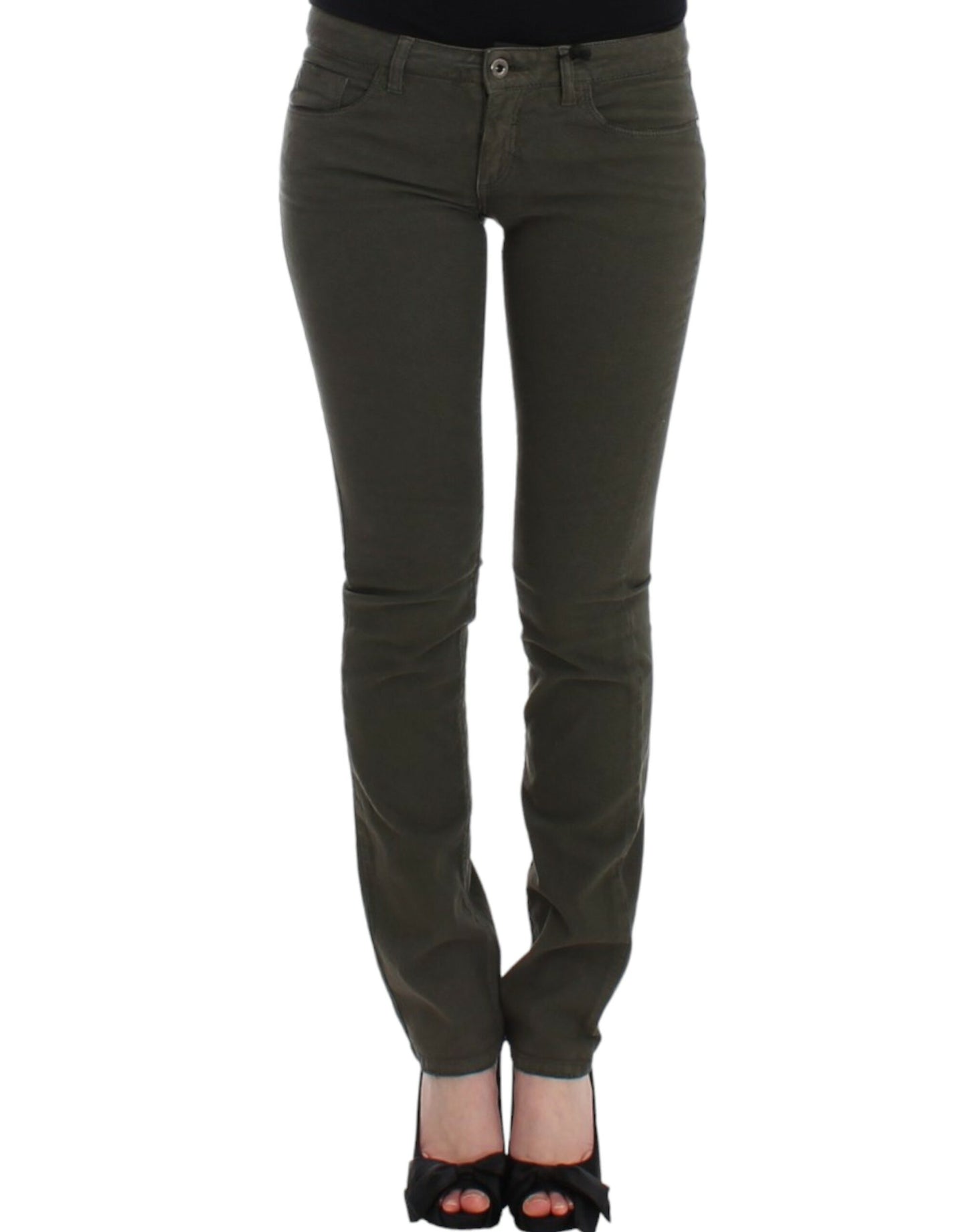 Дизайнерські джинси в стилі National Chic Green Slim Leg