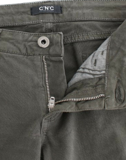 Дизайнерські джинси в стилі National Chic Green Slim Leg