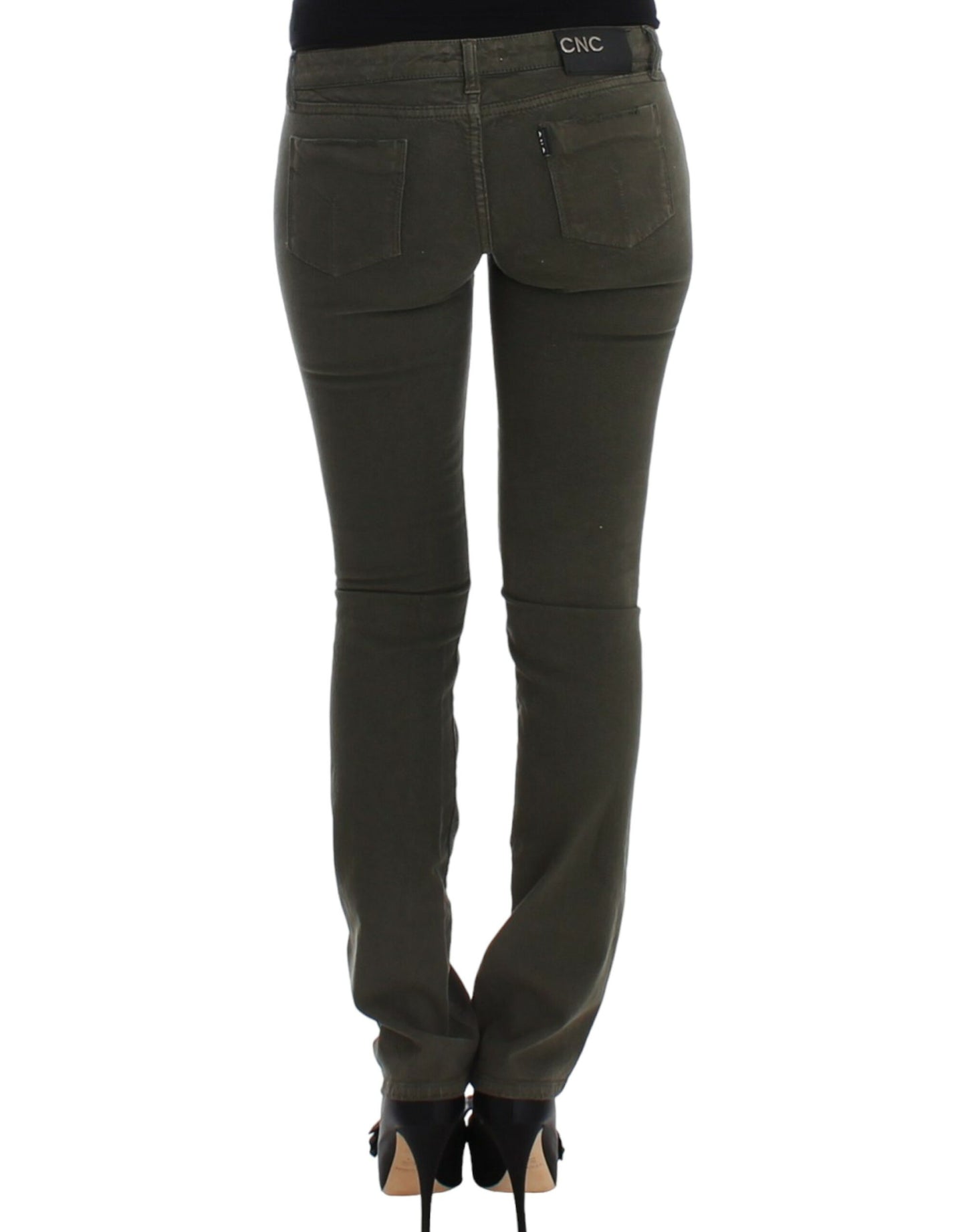 Дизайнерські джинси в стилі National Chic Green Slim Leg