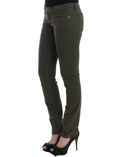 Дизайнерські джинси в стилі National Chic Green Slim Leg