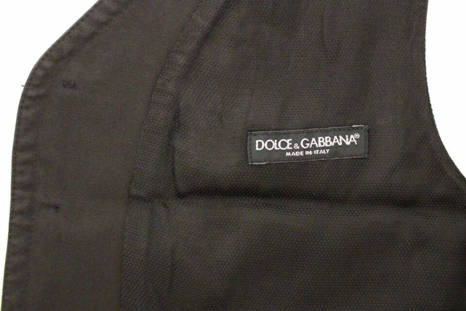Елегантна чорна бавовняна жилетка Dolce &amp; Gabbana