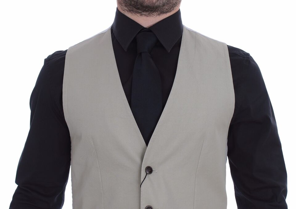 Бежевий однобортний жилет Dolce &amp; Gabbana Chic