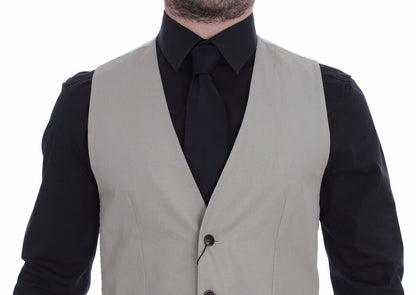 Бежевий однобортний жилет Dolce &amp; Gabbana Chic