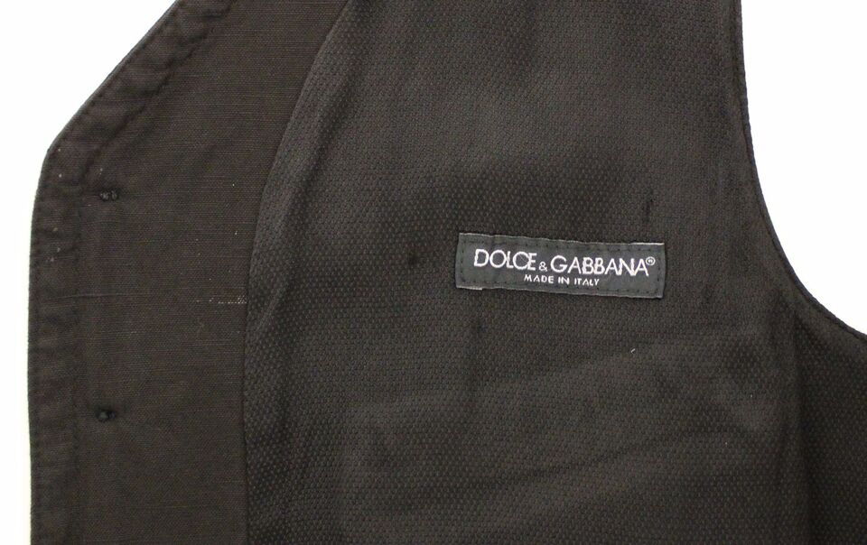 Елегантна чорна бавовняна жилетка Dolce &amp; Gabbana