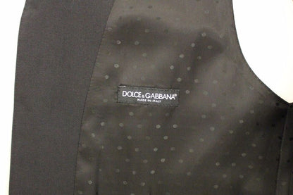 Елегантна чорна вовняна шовкова жилетка Dolce &amp; Gabbana