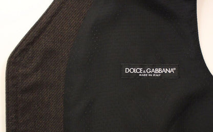 Елегантний коричневий жилет із суміші бавовни Dolce &amp; Gabbana