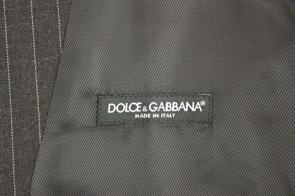 Елегантний сірий платтяний жилет Dolce &amp; Gabbana в смужку