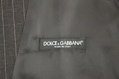 Елегантний сірий платтяний жилет Dolce &amp; Gabbana в смужку