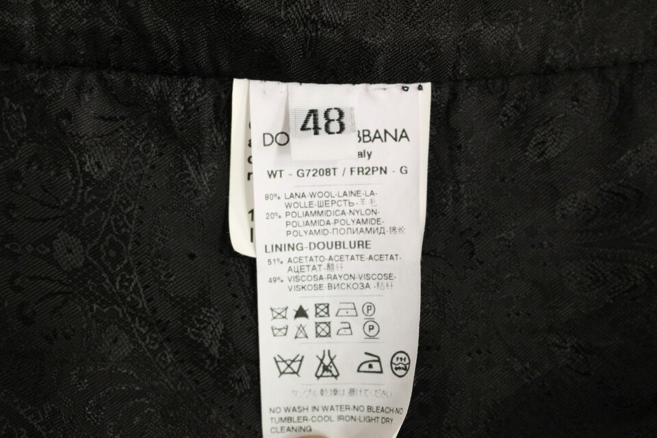 Елегантний однобортний жилет у чорну смужку Dolce &amp; Gabbana