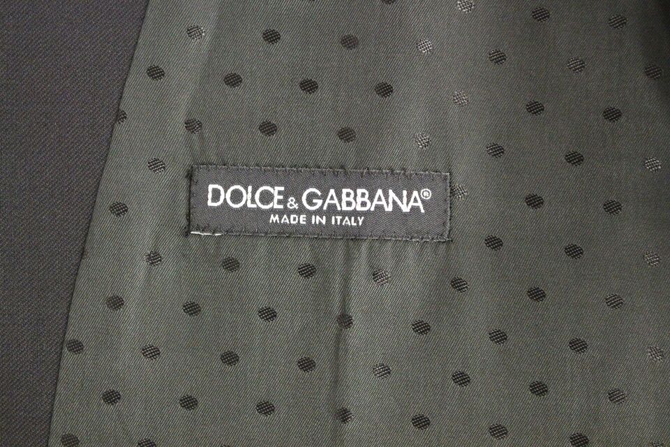 Елегантна чорна вовняна офіційна сукня Dolce &amp; Gabbana