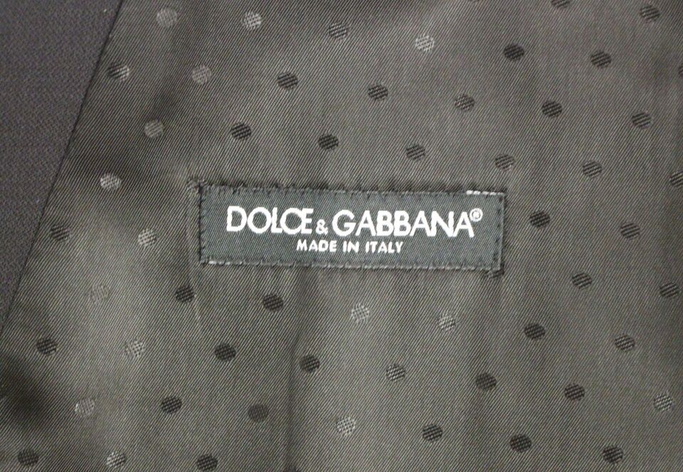 Елегантна чорна вовняна шовкова жилетка Dolce &amp; Gabbana