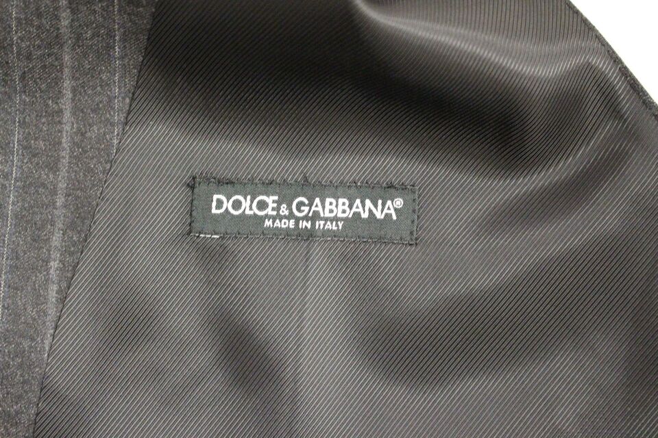 Елегантний сірий платтяний жилет Dolce &amp; Gabbana в смужку