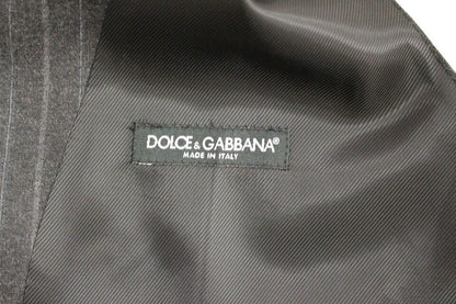 Елегантний сірий платтяний жилет Dolce &amp; Gabbana в смужку