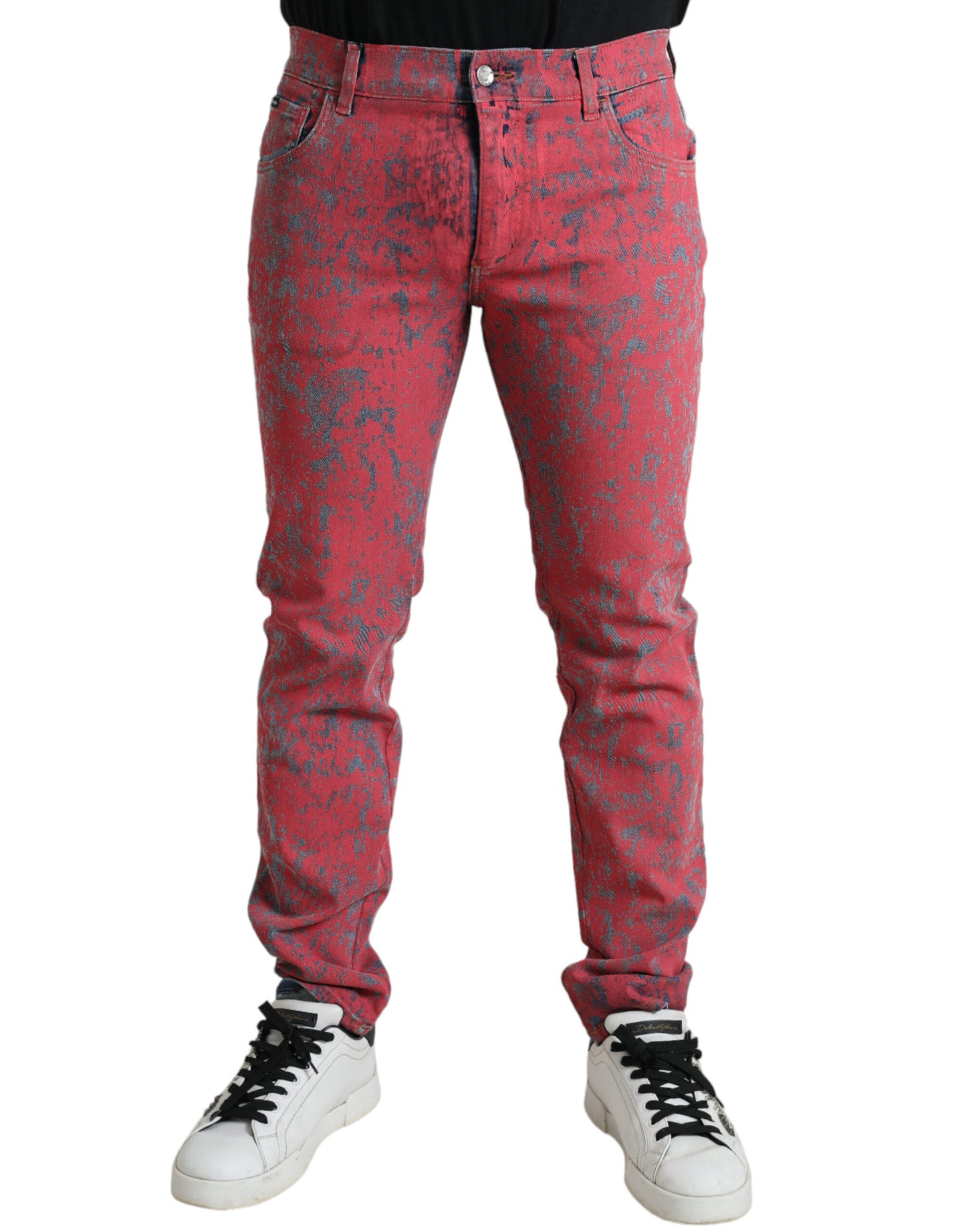 Вузькі джинси Dolce &amp; Gabbana Red Tie Dye