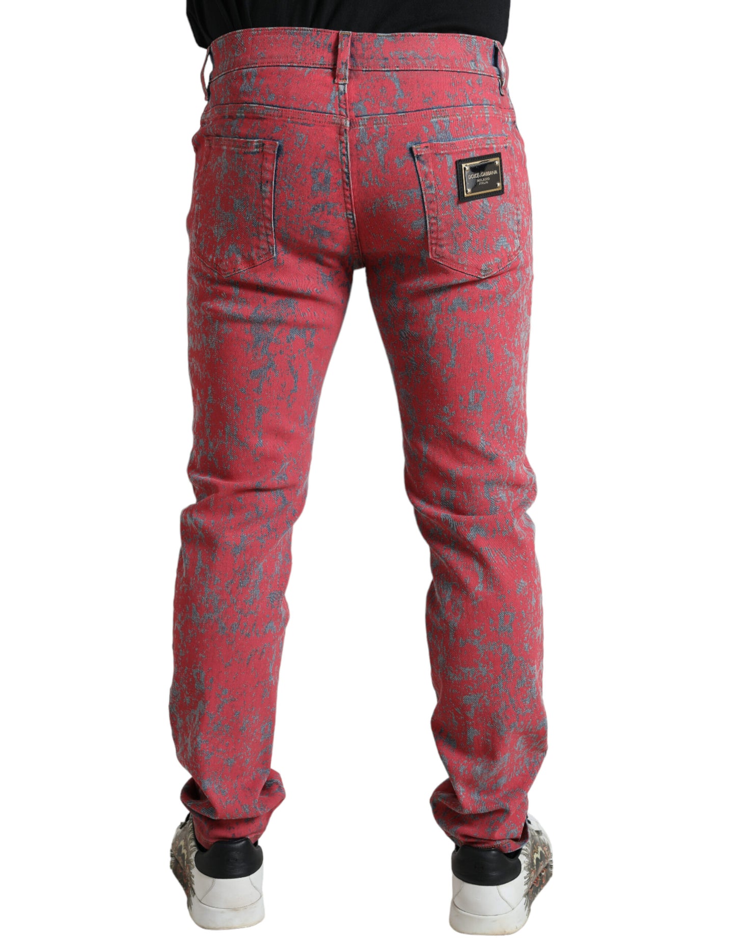 Вузькі джинси Dolce &amp; Gabbana Red Tie Dye