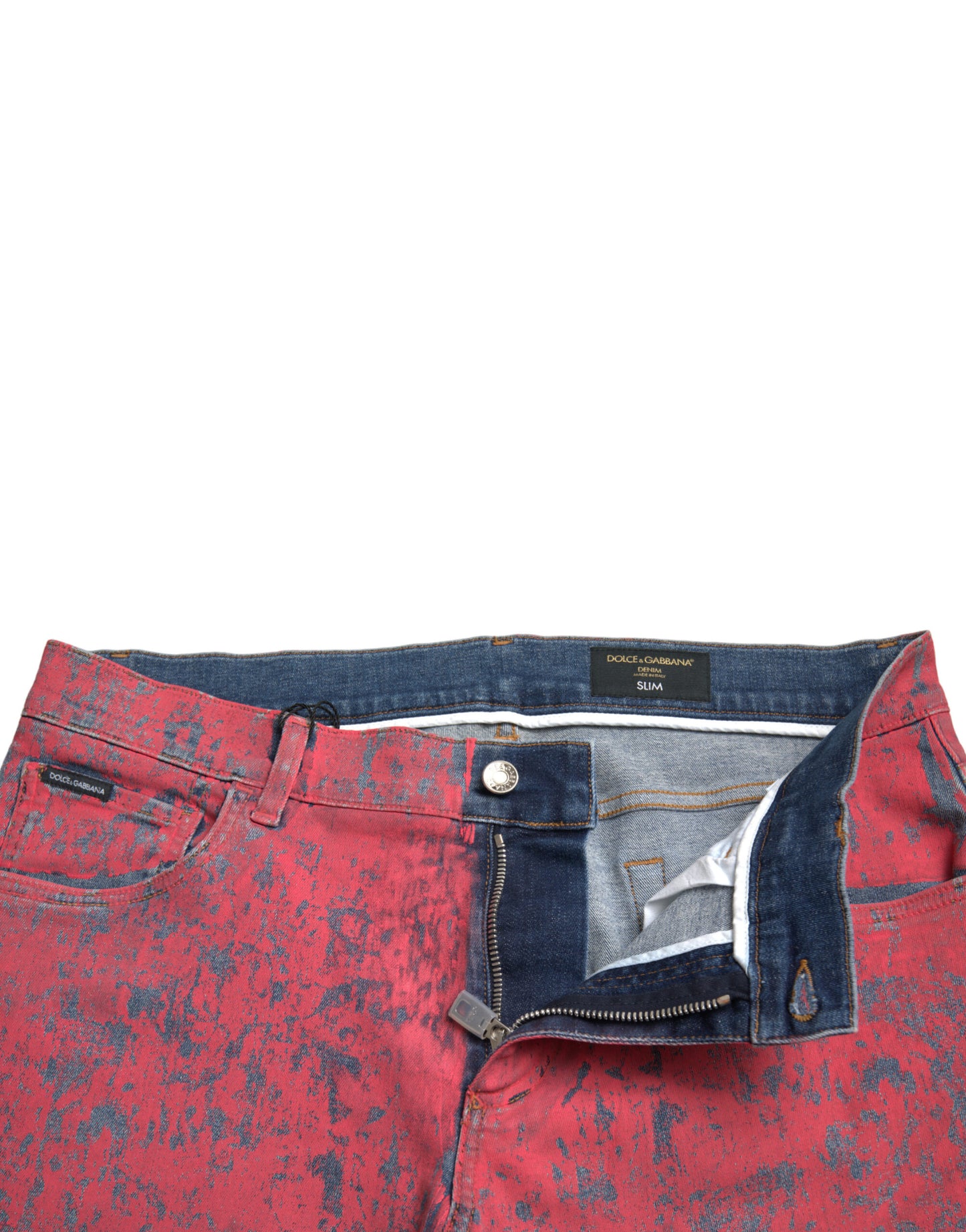 Вузькі джинси Dolce &amp; Gabbana Red Tie Dye