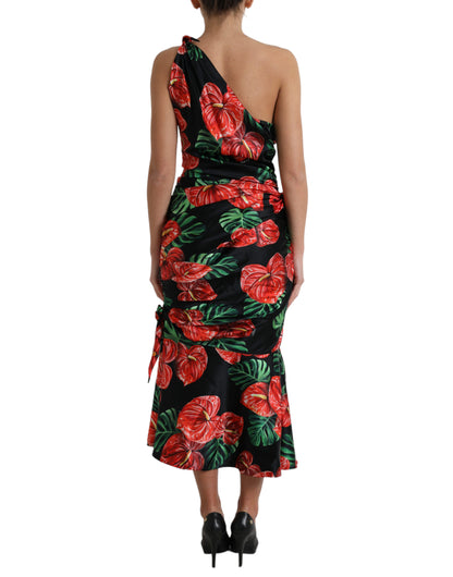 Шовкова драпірована сукня Dolce &amp; Gabbana Tropical Elegance