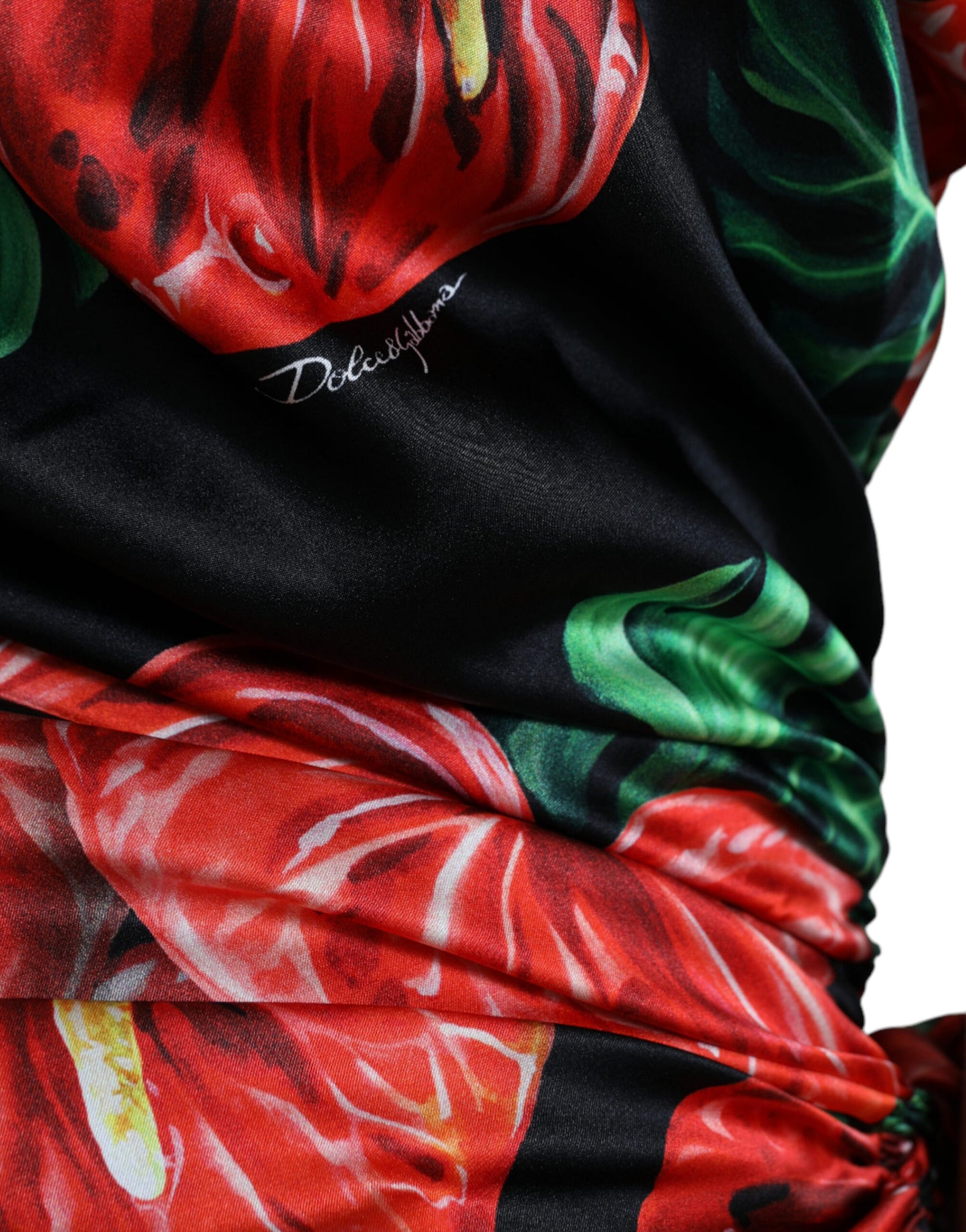 Шовкова драпірована сукня Dolce &amp; Gabbana Tropical Elegance