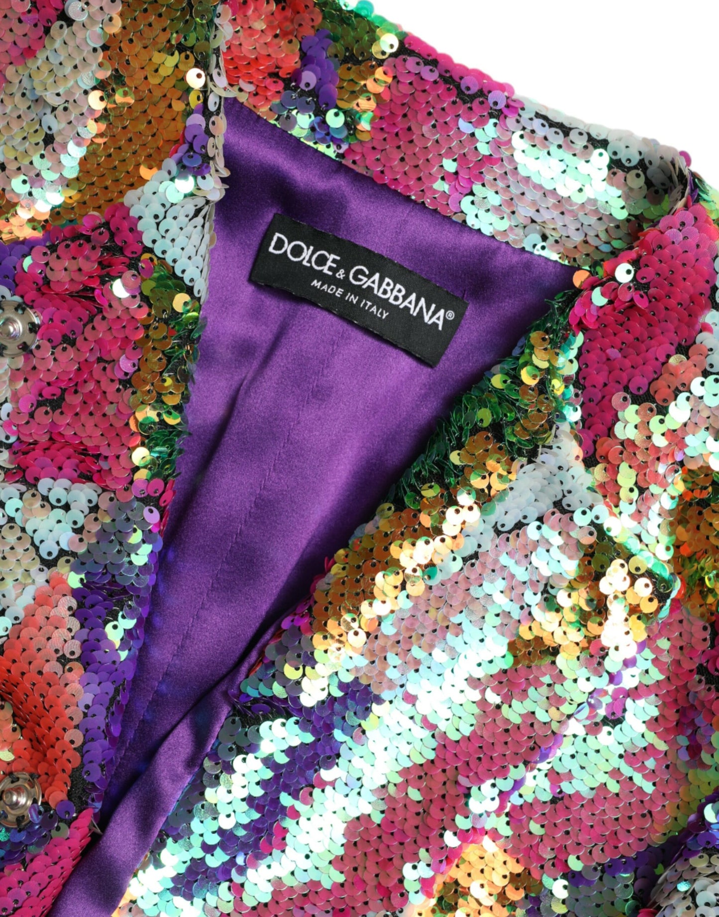 Багатобарвний довгий жакет Dolce &amp; Gabbana з блискітками
