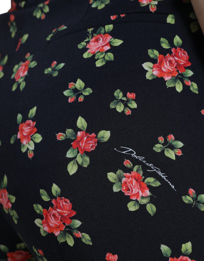 Елегантні звужені штани Dolce &amp; Gabbana із завищеною талією в квітковий колір