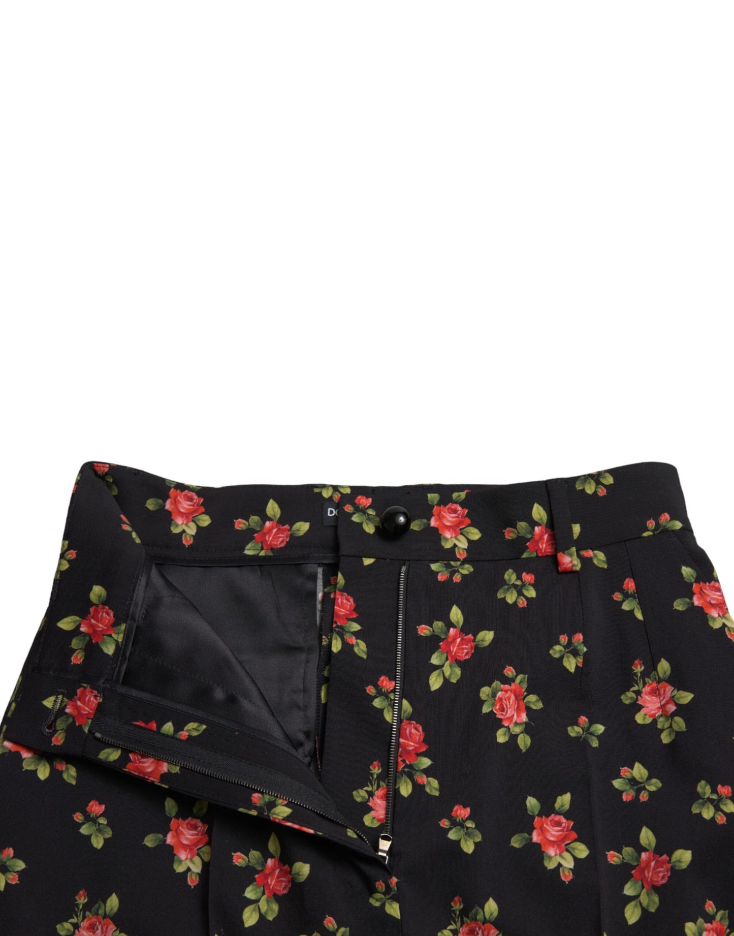 Елегантні звужені штани Dolce &amp; Gabbana із завищеною талією в квітковий колір