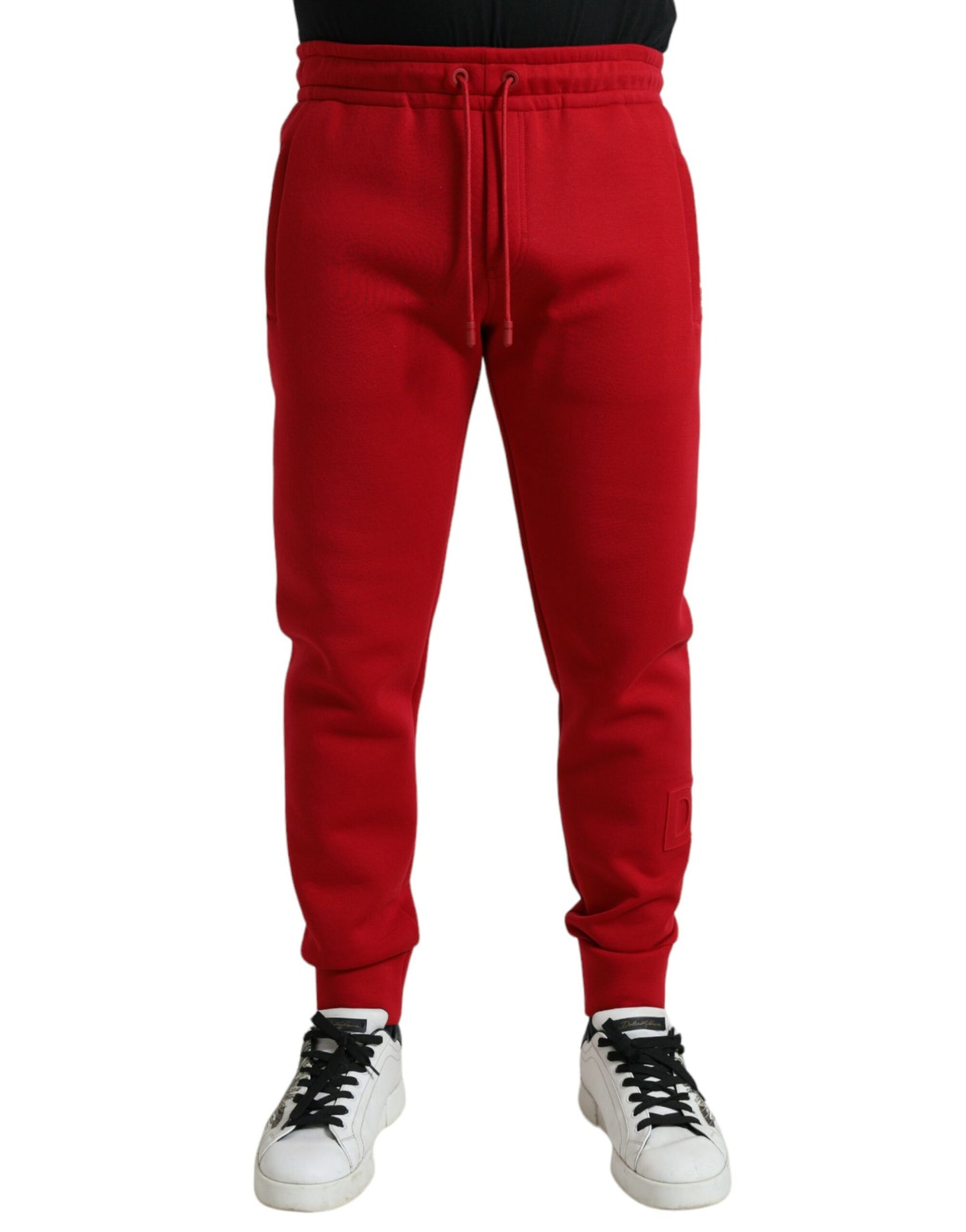 Брюки-джоггери Dolce &amp; Gabbana Sizzling Red Cotton Blend