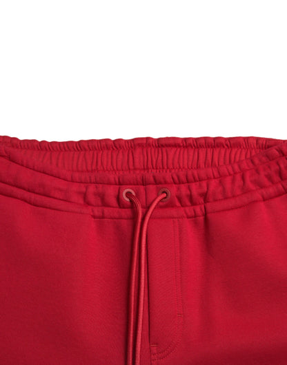 Брюки-джоггери Dolce &amp; Gabbana Sizzling Red Cotton Blend