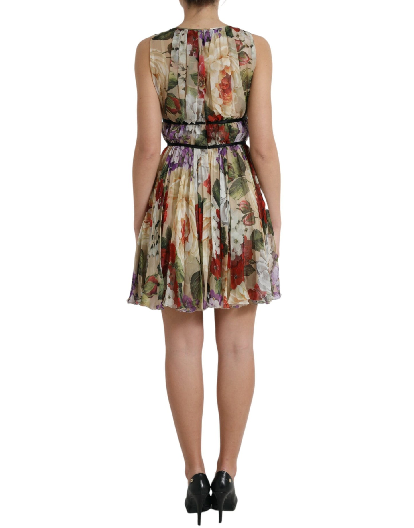 Шовкова шифонова міні-сукня Dolce &amp; Gabbana Floral Elegance