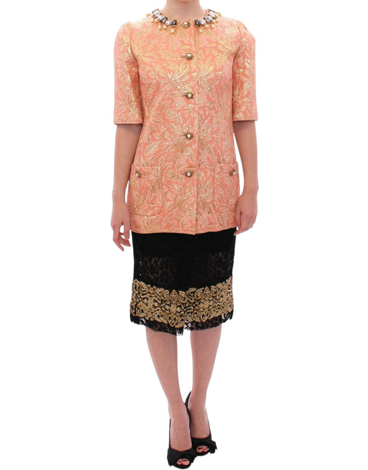 Ексклюзивне пальто Dolce &amp; Gabbana Crystal Brocade