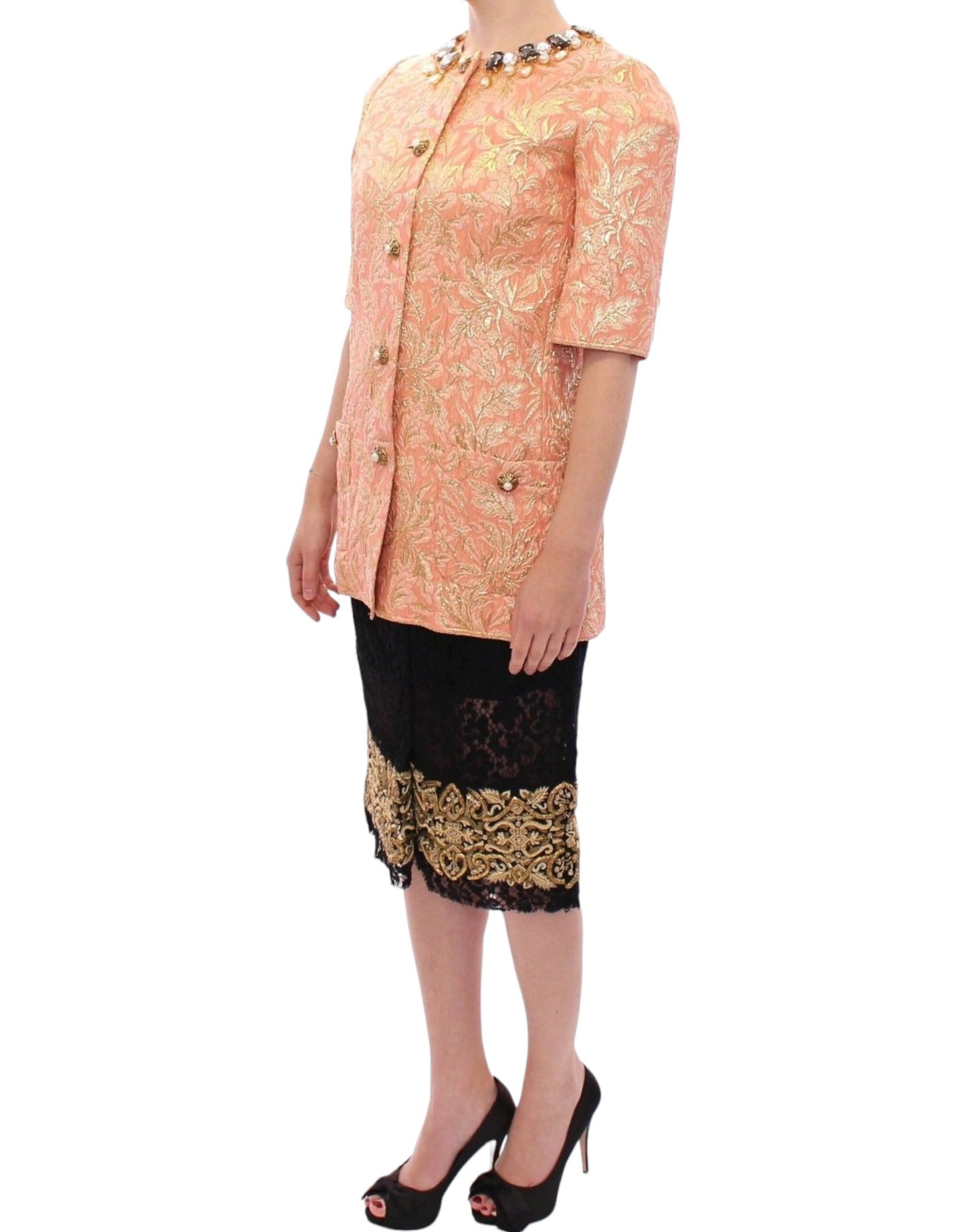 Ексклюзивне пальто Dolce &amp; Gabbana Crystal Brocade